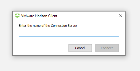 server name input window